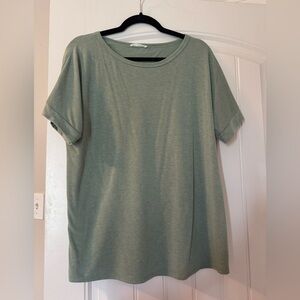 BomBom Green and Gray Top